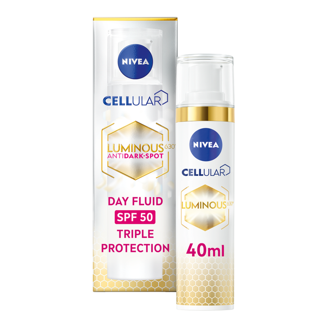 NIVEA Face Care Moisturizer: Cellular Luminous630 Anti Dark-Spot Day Fluid SPF50 40ML for Radiant Skin