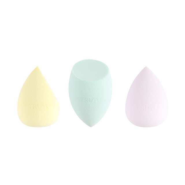 Truyu Makeup Sponge Trio: Premium Blending Beauty Sponges for Flawless Liquid & Powder Foundation Application