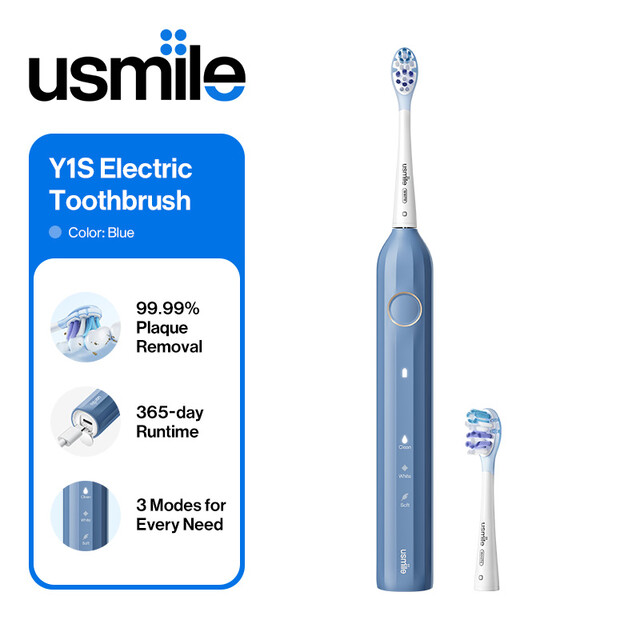 usmile Y1S Electric Toothbrush - Sonic Rechargeable with 3 Modes & 6-Month Battery Life, Smart Timer for Effective Dental Care