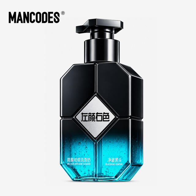 MANCODES Acne Control Facial Cleanser: Mild Acid Formula for men to Combat Breakouts & Clear Skin, 150g