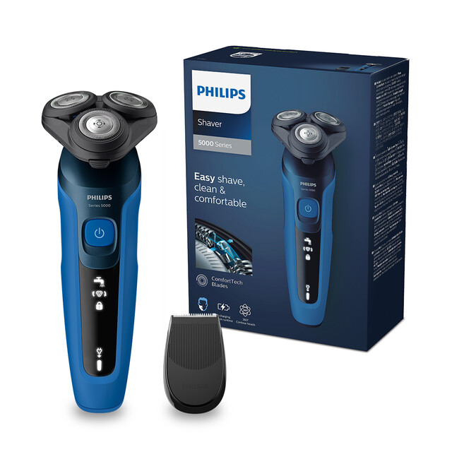 Philips 5000 Series Men's Electric Shaver with 360 Flex Heads, Rotary Technology, LED Display & Icon Notifications