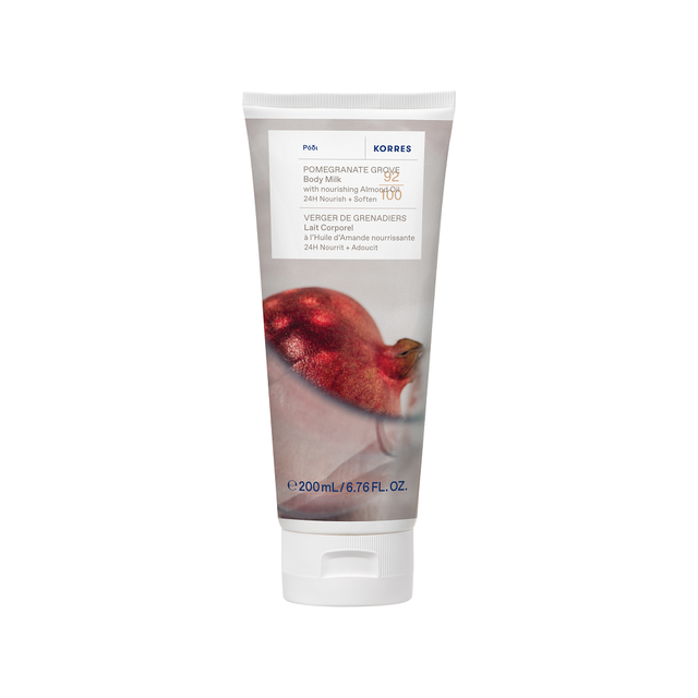 Korres Body Care Moisturizing Pomegranate Grove Body Milk - 200ml of Nourishing Skin Care for Soft & Smooth Hydration