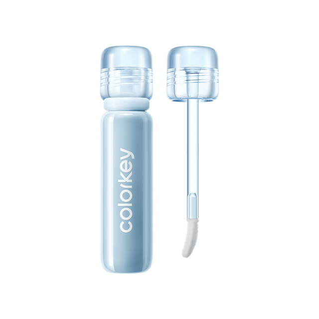 COLORKEY Lip Stain: C04 Crystal Jelly Black Tea - Icy Diamond Effect, Long-Lasting Serum-Infused Liquid Lip Color