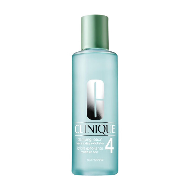 Clinique Clarifying Lotion 4 Twice A Day Exfoliator 400ml: Alcohol-Free Face Toner for Oily Skin, Gentle Daily Pore Refining & Prepping