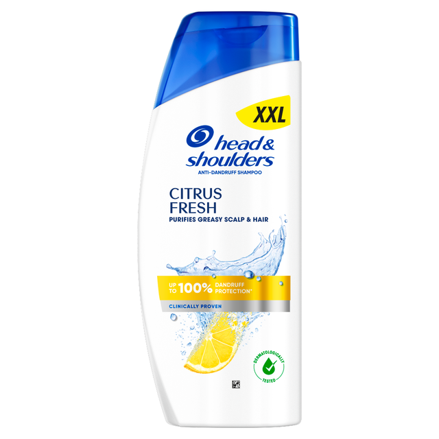 Head & Shoulders Citrus Fresh Anti-Dandruff Shampoo for Oily & Greasy Hair Care, 750ml Refreshing Bottle