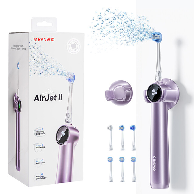 RANVOO Electric Toothbrush | Max Plaque Removal, Whitening, Sensitive Gum Care, 60-Day Battery, Magnetic Charging, Purple