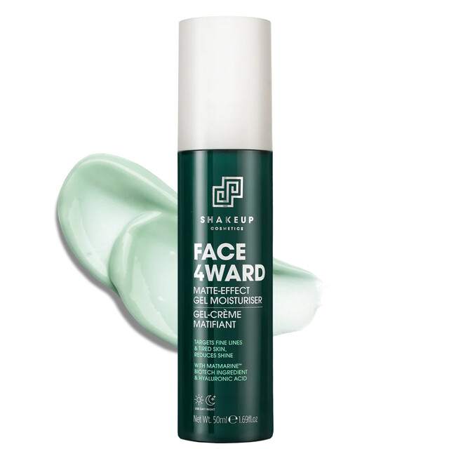SHAKEUP COSMETICS Matte Gel Moisturiser: FACE 4WARD Matte-Effect Hydrating Face Cream for a Shine-Free, Smooth Finish 50ml