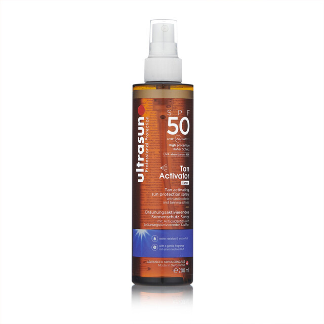 ULTRASUN Body Sunscreen: Tan Activator Lotion with SPF50 High Protection for Deeper, Longer-Lasting Tan, 200ml