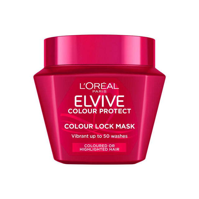 L'Oréal Paris Hair Mask: Elvive Colour Protect for Coloured or Highlighted Hair, 13% Protecting Complex for Vibrant Results, 300ml