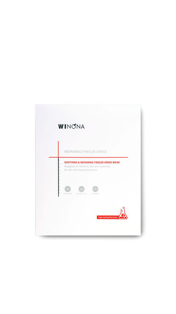 WINONA Soothing Repair Freeze-Dried Mask Set with Solvent for Barrier Repair, Redness Relief & Emergency Sensitive Skin Care, Moisturizing