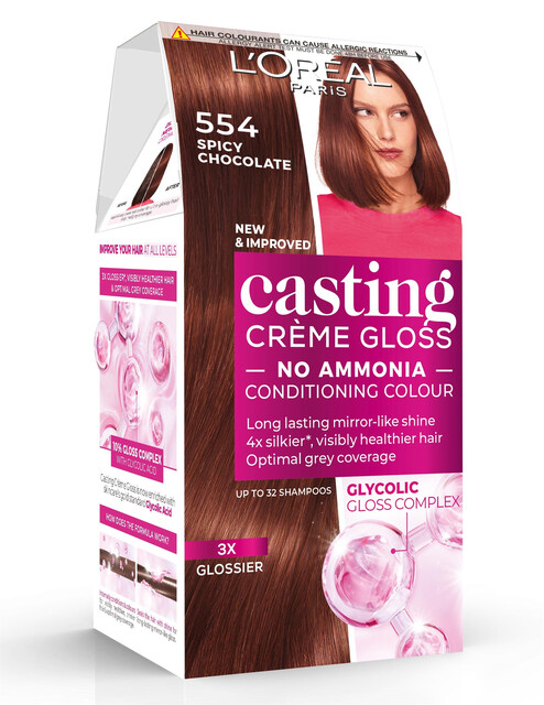 L'Oréal Paris Spicy Chocolate Hair Colourant: No Ammonia Semi-Permanent Glossing Creme for Up to 32 Washes