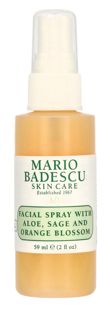 Mario Badescu Aloe & Orange Blossom Facial Spray Toner & Setting Mist, 59ml - Hydrating & Refreshing