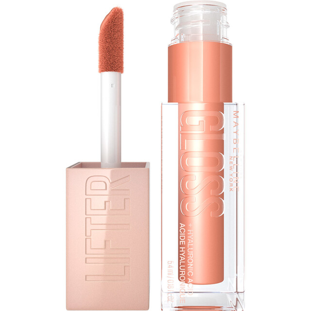 Maybelline Women's Lifter Gloss Plumping Hydrating Lip Gloss With Hyaluronic Acid 5.4ml in 007 Amber