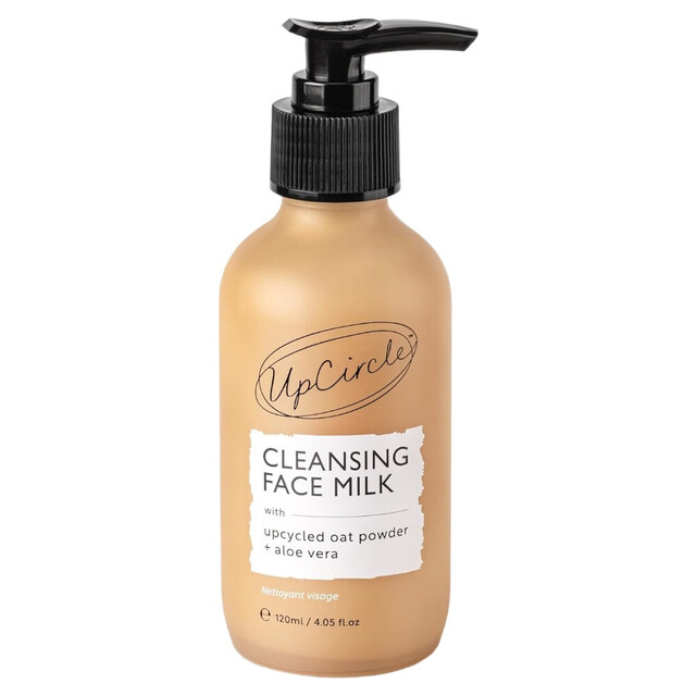 UpCircle Cleansing Face Milk with Soothing Aloe Vera, Gentle Daily Facial Cleanser for All Skin Types, 120ml Bottle