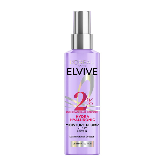 L'Oréal Paris Elvive Hydra Hyaluronic 2% Hair Serum with Hyaluronic Acid for Dry Hair, Intense Moisture