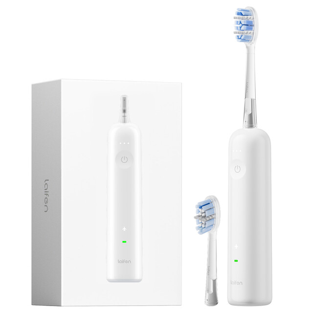 Laifen Wave Pro Electric Toothbrush: 66,000 VPM, 60° WaveMotion Technology for Deep Cleaning - White