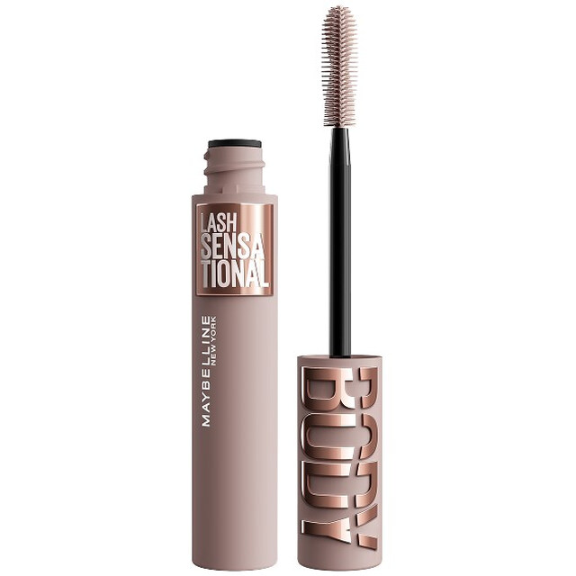 Maybelline Lash Sensational Volumizing Mascara - Black | 24H Lift, Smudge & Clump Resistant For Full Body Lashes