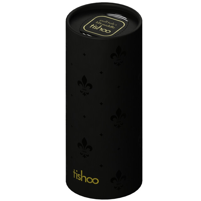 Tishoo Facial Tissues - 4-Ply Hyaluronic Acid-Infused Ultra Soft Tissues Black, 40 sheets per box for gentle skincare