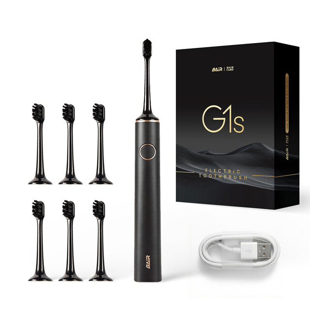 BAIR CARE Electric Toothbrush - 90-Day Battery, 5 Modes, 3 Intensities, Smart Timer, Rechargeable IPX7 Sonic Toothbrush with Travel Case