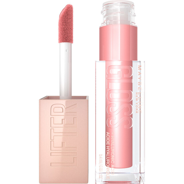 Maybelline Lifter Gloss Hydrating Lip Gloss - Infused with Hyaluronic Acid, Provides Shine & Plump Look in Shade 06 Reef