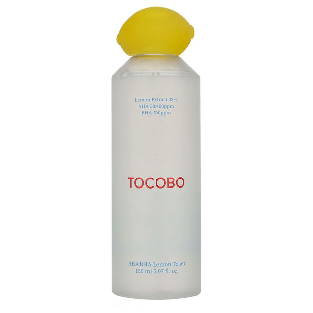 TOCOBO Lemon Toning Essence: Gentle AHA BHA Exfoliating Face Toner for Smooth, Clarified Skin - 150ml