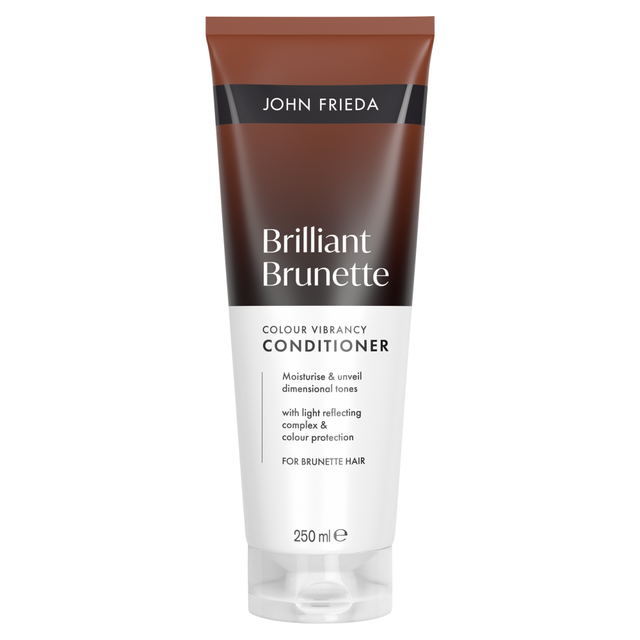 John Frieda Brilliant Brunette Colour Vibrancy Conditioner - 250ml for Enhanced Shine & Vibrancy in Coloured Brown Hair