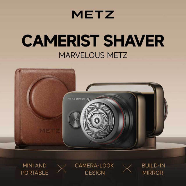 METZ Red Ring SLR Deluxe Electric Shaver: Alloy Body, 100% Waterproof, Portable Travel Design, The Perfect Valentine's Gift for Him.