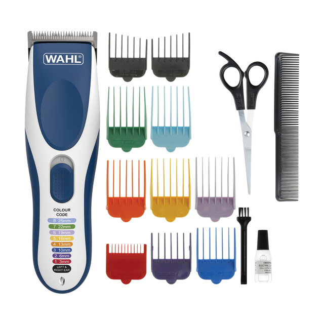 WAHL Professional Cordless Hair Clipper Kit with Colour-Coded Combs, Rechargeable Design for All-Over Grooming, Model 9649-017