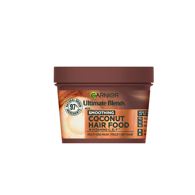 Garnier Hair Treatments and Masks Coconut Hair Food Multi-Use Mask 400ml – Nourishing Repair Formula for Dry Hair