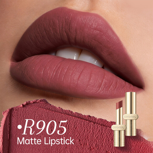 COLORKEY Luxury Matte Lipstick | Velvet-Matte Finish in Toasted Russet P905 | Smooth Long-Lasting Lip Color