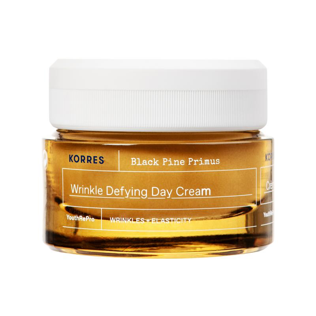Korres Face Care: Black Pine Primus Wrinkle Defying Day Cream 40ml for Firmer, Hydrated & Smooth Skin