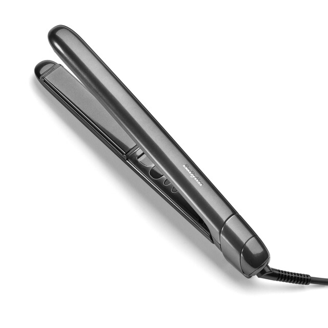 BaByliss Titanium Shine Digital Ionic Hair Straightener with Smooth Glide Plates for Frizz-Free, Silky Hair