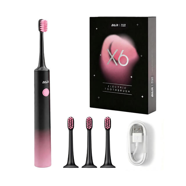 BAIR CARE Electric Toothbrush: 5 Modes, IPX7 Waterproof, 90-Day Long-Lasting Rechargeable Battery for High-Frequency Cleaning