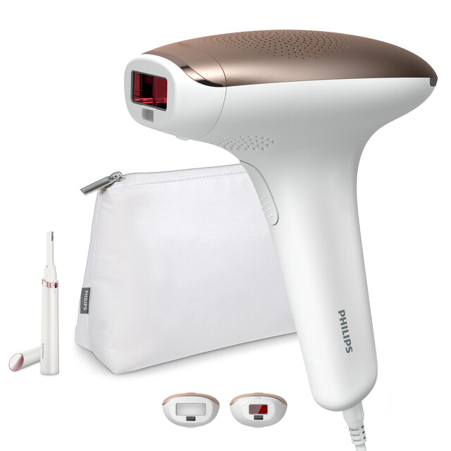 Philips Lumea 7000 IPL Hair Removal Device: Corded Rose Gold with 5 Intensities, 2 Attachments & App for Body & Face Care