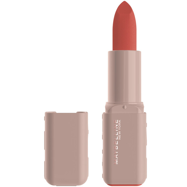 Maybelline New York Lipstick: Serum Bullet with 8H Plumping Moisture, Oil Blend & Hyaluronic Acid, Matte Finish in Shade Maybe It's... 002