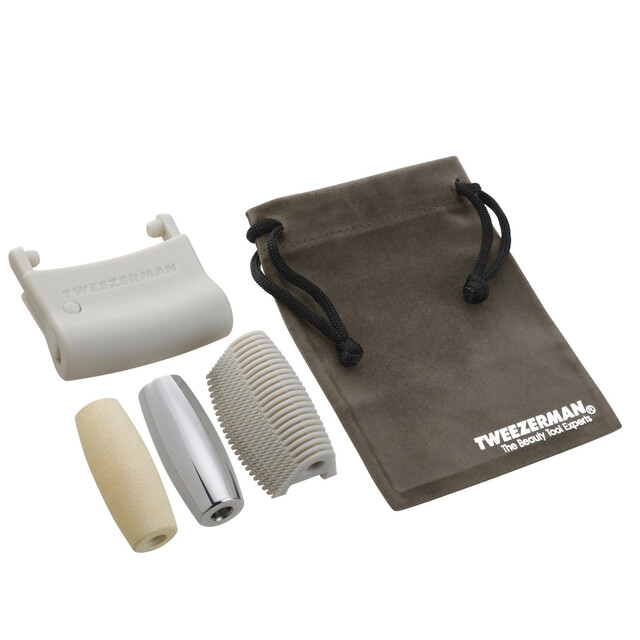 Tweezerman 3-In-1 Facial Roller Set for Skincare and Massage | Rose Quartz, Jade, and Amethyst Crystal Facial Massage Tools