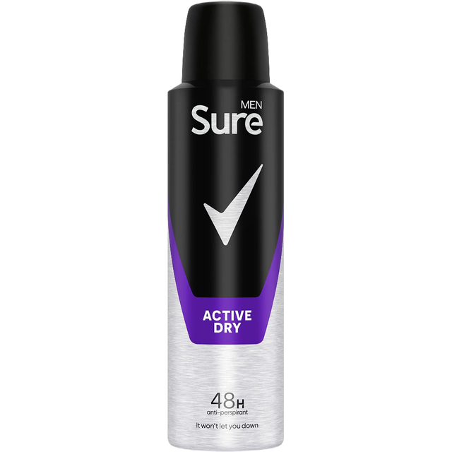 Sure Personal Care Deodorant Spray – FM Apa Active Dry Anti-Perspirant 150ml Long-Lasting Fresh Protection