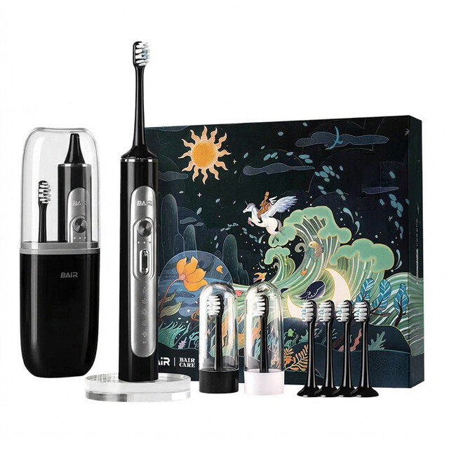 BAIR CARE Electric Toothbrush - 180-Day Battery, 5 Modes, 3 Intensities, Smart Timer, IPX7 Waterproof with Premium Travel Case