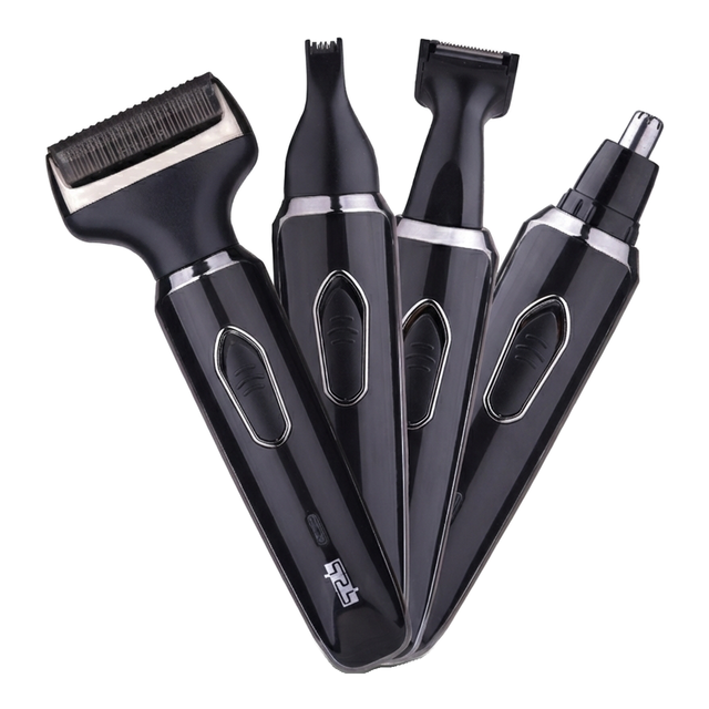 DSP Men's Professional 4-in-1 Electric Shaver and Trimmer for Face, Beard, Nose, and Body Grooming, Waterproof USB Rechargeable