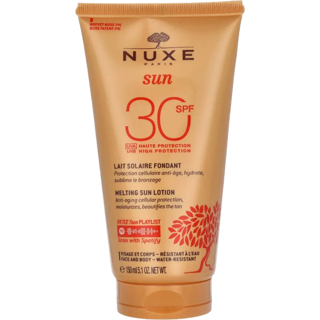 Nuxe Sunscreen Lotion SPF30 – Delicious High Protection Sun Care for Radiant, Moisturized Skin 150ml