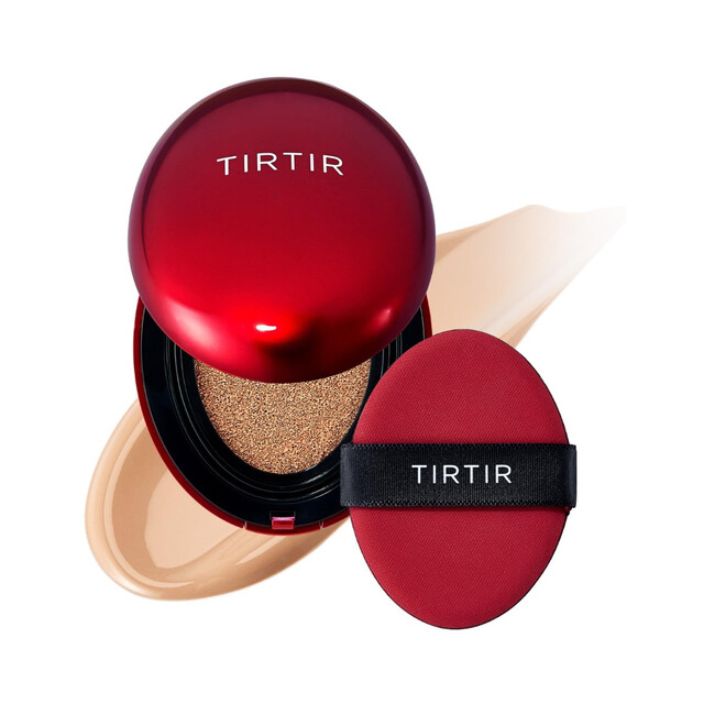 TIRTIR Red Cushion Foundation SPF50+ PA+++ | 18g Long Lasting Hydrating Makeup Cushion in Shade 27N Camel