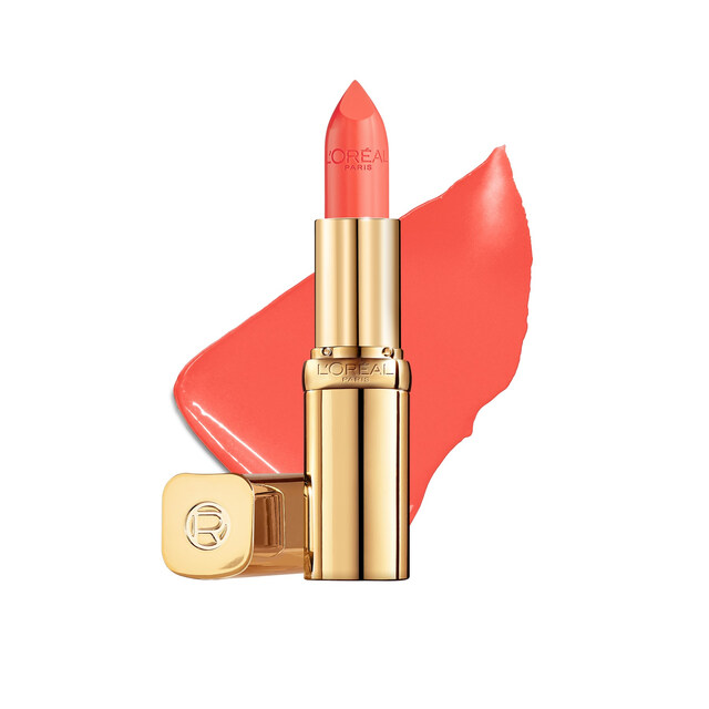 L'Oréal Paris Color Riche Satin Lipstick in Magnetic Coral 373 - A Soft, Ultra Hydrating Coral Lip Color