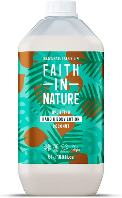 Faith In Nature Hand & Body Lotion: Coconut 5L For Deeply Hydrated Skin, Natural Body Care For All Skin Types