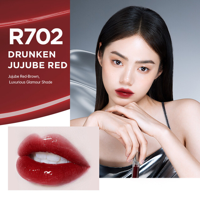 COLORKEY Airy Lip Glaze: Mirror Finish Lipstick in R702 Tipsy Jujube, High-Shine & Lightweight | Beauty & Makeup