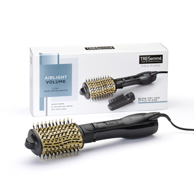 TRESemmé Hair Care Hot Air Styler Brush: 2-in-1 Oval Hair Dryer Brush for Salon-Volume Blowouts and Smooth Styles, 2787U Model