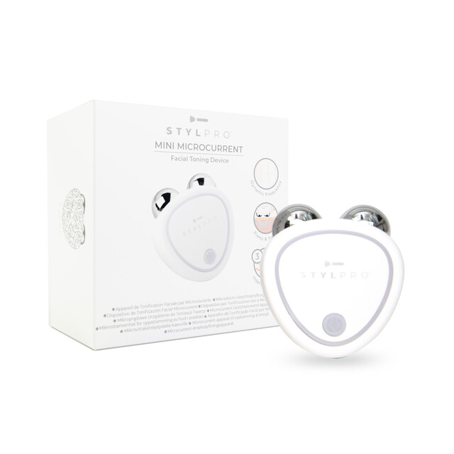 STYLPRO Mini Microcurrent Face Toning Device - 3 Intensity & Frequency Levels for Firming & Lifting Facial Skin Contours