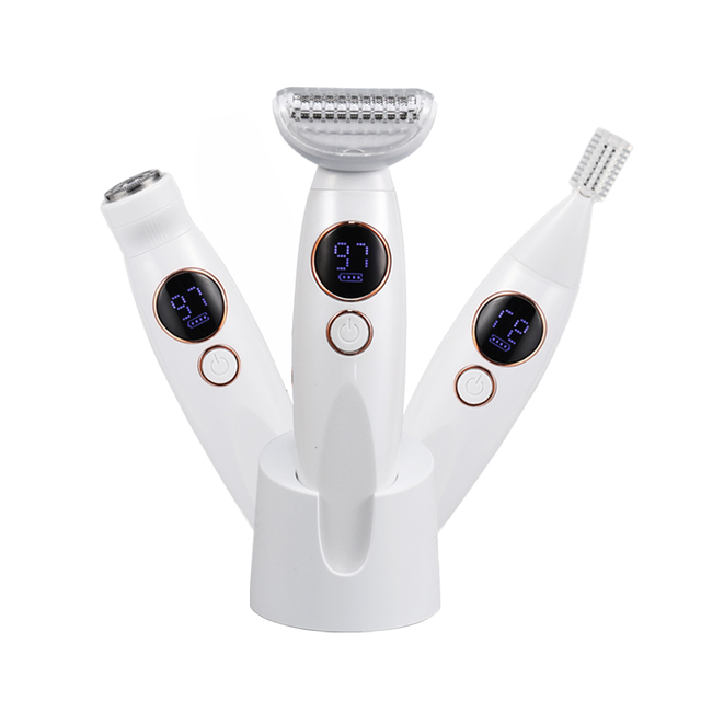 Sparoma 3-in-1 Electric Women's Trimmer & Shaver with Rechargeable Battery & Precision Detailer for Bikini, Body & Face
