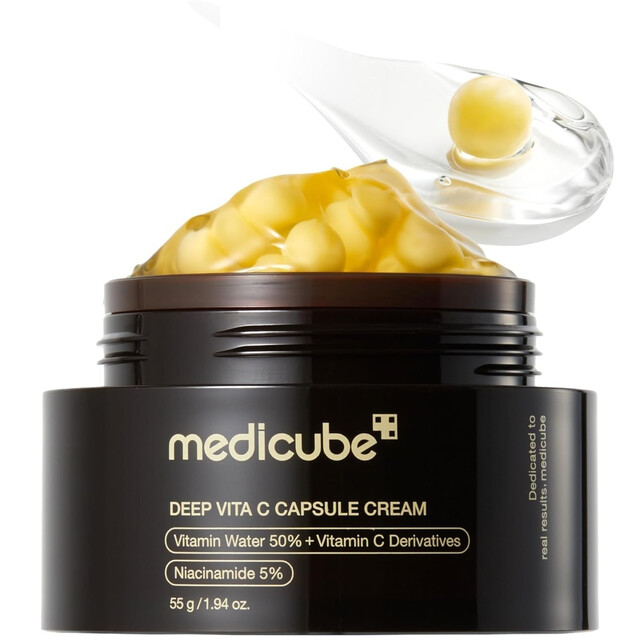 Medicube Deep Vita C Capsule Cream 55g - Intense Hydrating Moisturizer with Vitamin C for Brighter, Glowing Skin