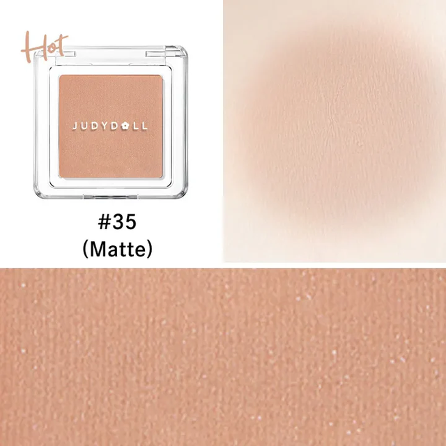 Judydoll Blush Powder #35 - Buildable & Flattering Matte Peach Blush for Cheeks, Long-Lasting Makeup