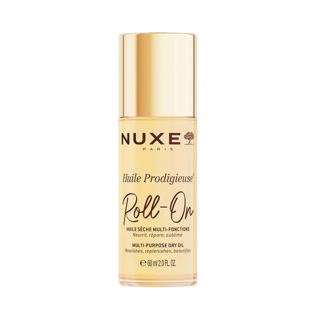 Nuxe Moisturizing Beauty Roll-On Face Oil: Huile Prodigieuse Multi-Purpose Dry Oil for Skin & Hair, 60 ml